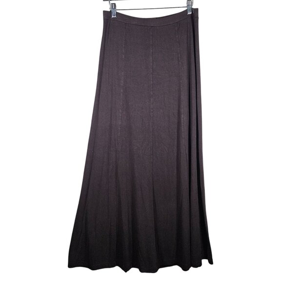 Ann Taylor Brown Maxi Skirt A-Line Silhouette Paneled Designer Formal Party - Picture 1 of 13